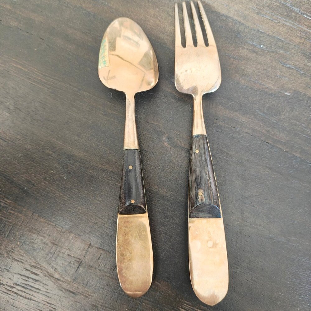 Vintage JIM’S GEMS Bronze Factory Flatware Set - Picture 9 of 16